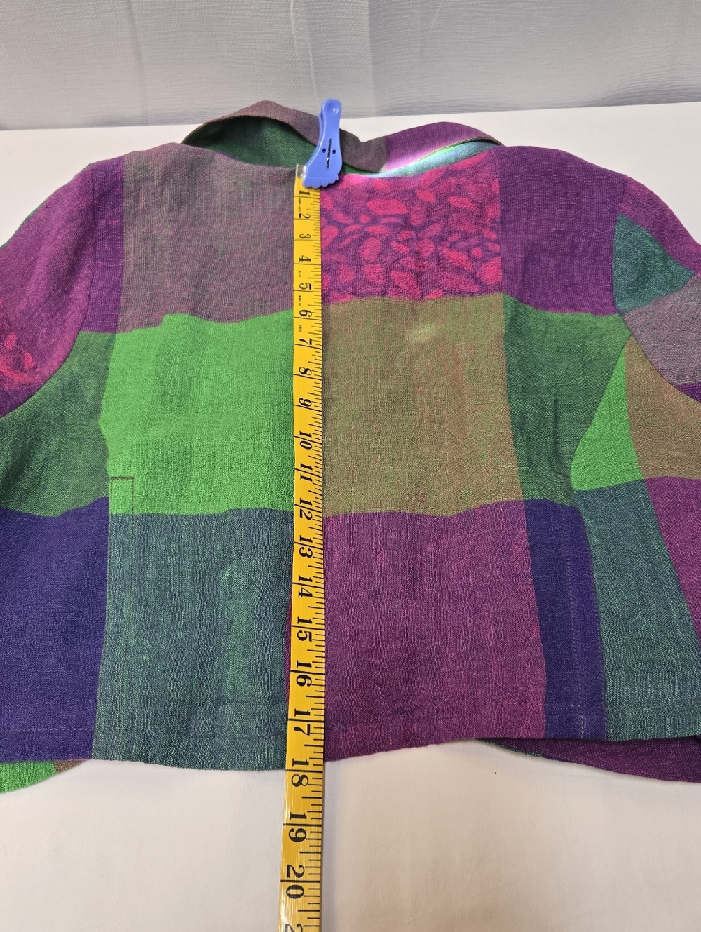 Carla du Nord Linen Blend Colorblock Jacket - EU 44 ≈ Canada/US 12–14 - Picture 6 of 8